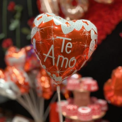 Globo corazón estampado ‘te amo’
