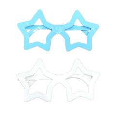 Anteojos Estrella celeste y blanco x2