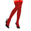 Medias bucaneras rayadas roja y negra