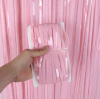 Cortina rosa pastel