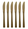 Cuchillos plasticos dorados x10