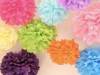 Pompones de papel seda