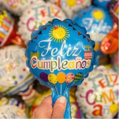 Mini globo feliz cumpleaños celeste