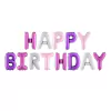 Frase Globo happy birthday violeta rosa lila