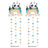 Set x2 colgantes panda con estrellitas