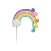 Topper medio arcoiris pasteles