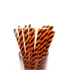 Sorbetes rayados negro y naranja