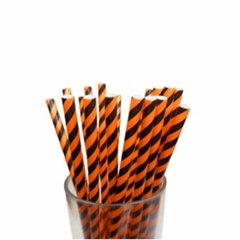 Sorbetes rayados negro y naranja
