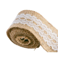Cinta arpillera centro flequitos - comprar online