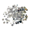 Confetti estrella y circulo plata