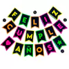 Banderin Feliz cumpleaños colores fluo