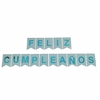 Banderin feliz cumpleaños estampa celeste