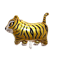 Globo tigre dorado y blanco 24''
