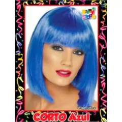 Peluca Corta azul