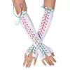 Guante muñequera cordones fluo