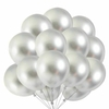 Globos perlados plateado 12' x10u
