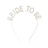 Vincha bride to be strass dorado
