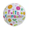 Globo feliz cumpleaños flores 18''