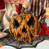 Calabaza podrida con luz