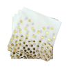 Servilletas blancas lunar dorado