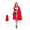 Capa premium roja corta con capucha