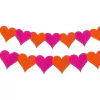 Guirnalda corazón rojo y fucsia