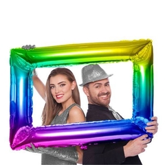 Globo recuadro selfie rainbow