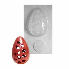 Molde acetato huevo corazones calados