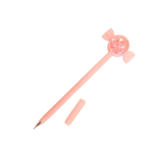 Lapicera punta aguja caramelo con confetti