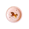 Platos unicornio rosa pastel x8