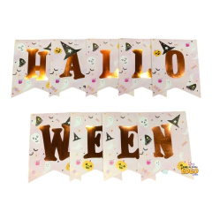 Banderin Halloween XL pastel