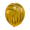 Globo latex dorado estampa cebra x6