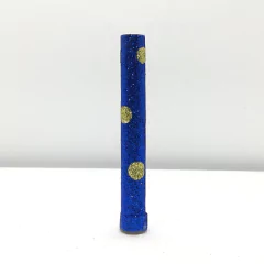 Bengala azul con lunares dorado