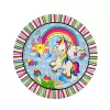 Plato unicornio arcoiris x10