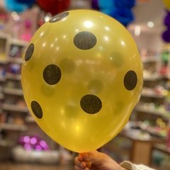 Globos dorados lunar negro x5