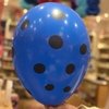 Globos azules lunar negro x5