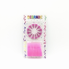 Velitas degradé tonos rosas x24