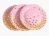 Platos rosas lunares dorados x6