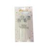 Vela confetti estrella plata x4