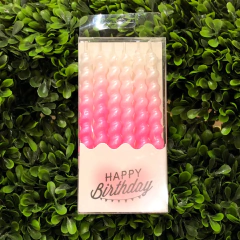 Velitas tirabuzón degradé rosa