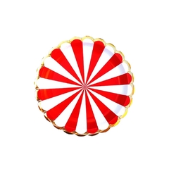 Plato candy rojo x8