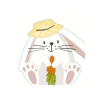 Servilletas silueta de conejo - comprar online