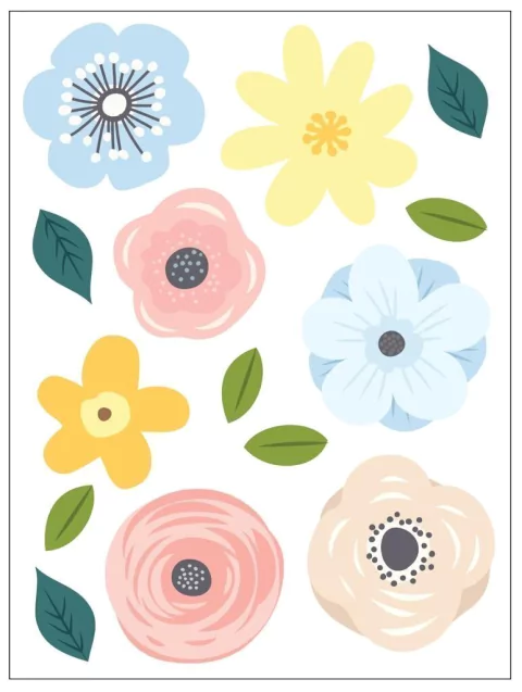 Vinilo Flores multicolor