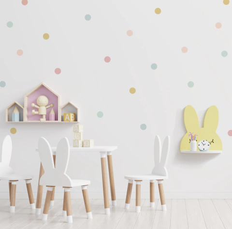 Vinilo lunares pasteles