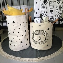 Guardajuguetes contenedor de tela 40x40cm - Algo Bonito Universo Artesanal