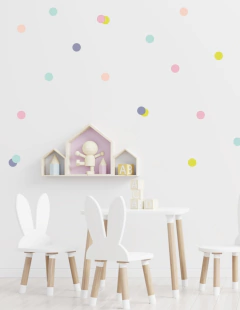 Vinilo lunares multicolor - tienda online