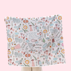 Manta de gasa ilustrada - tienda online