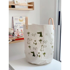 Guardajuguetes contenedor de tela 40x40cm - Algo Bonito Universo Artesanal