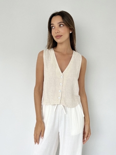 CHALECO LINO PIA (SW6107) - tienda online