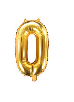 Globo Numero Dorado 35cm aprox - comprar online